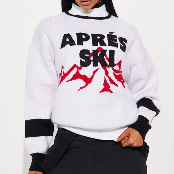 NWT Après Ski Pullover Knit Sweater – Mock Neck – White – Size 2X - Picture 2 of 7